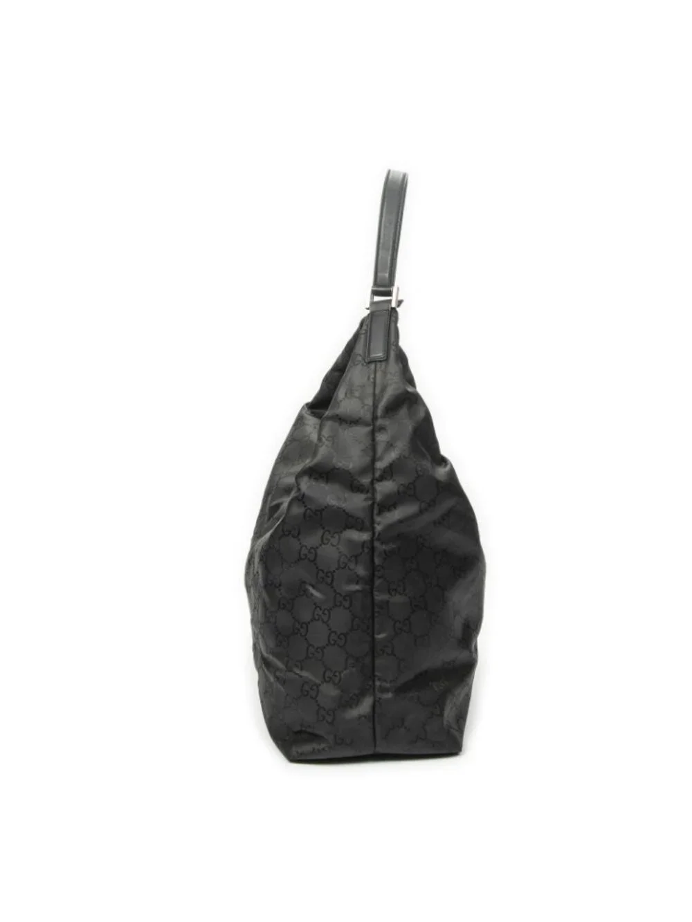 Gucci Large Zip Hobo Black GG Nylon Canvas